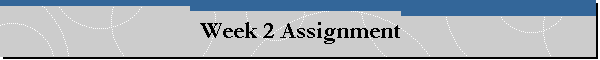 Week 2 Assignment
